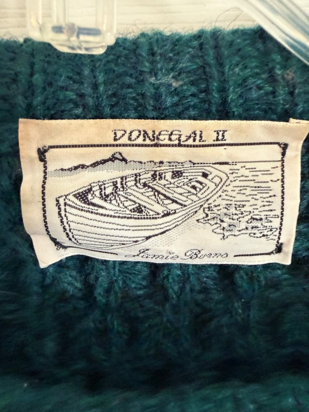 Vintage 90's Donegal II Hand Loomed In Ireland Knit Long Sleeve Sweater Medium - Picture 5 of 7